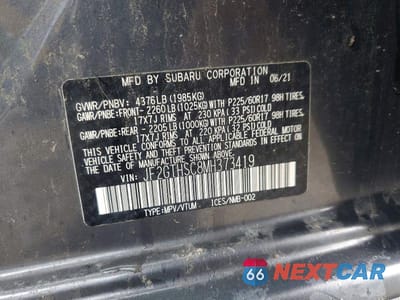 Zdjęcie 13 z 13 samochodu: 2021 SUBARU CROSSTREK SPORT VIN:JF2GTHSC8MH373419 - miniatura