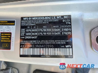 Zdjęcie 13 z 13 samochodu: 2021 MERCEDES-BENZ GLE 350 4MATIC VIN:4JGFB4KE3MA412896 - miniatura