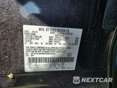 Zdjęcie 14 z 14 samochodu: 2015 FORD EDGE TITANIUM VIN:2FMTK4K88FBB24294 - miniatura
