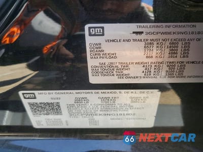 Zdjęcie 12 z 12 samochodu: 2022 CHEVROLET SILVERADO LTD C1500 CUSTOM VIN:3GCPWBEK9NG181802 - miniatura