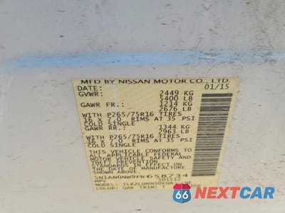 Zdjęcie 12 z 12 samochodu: 2015 NISSAN XTERRA PRO-4X VIN:5N1AN0NW9FN658734 - miniatura