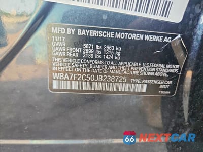 Zdjęcie 12 z 12 samochodu: 2018 BMW 750 XI VIN:WBA7F2C50JB238725 - miniatura