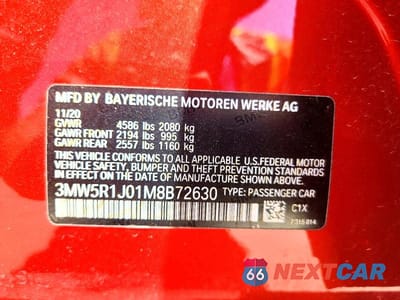 Zdjęcie 12 z 12 samochodu: 2021 BMW 330I VIN:3MW5R1J01M8B72630 - miniatura