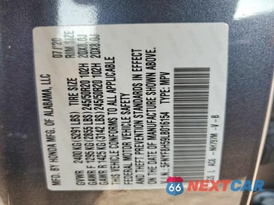 Zdjęcie 13 z 13 samochodu: 2020 HONDA PASSPORT EXL VIN:5FNYF8H59LB016154 - miniatura