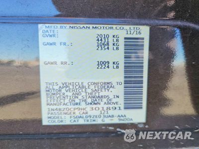Zdjęcie 12 z 12 samochodu: 2017 NISSAN LEAF SV VIN:1N4BZ0CP9HC301891 - miniatura