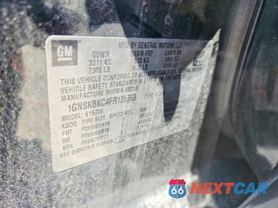 Zdjęcie 13 z 13 samochodu: 2015 CHEVROLET TAHOE K1500 LT VIN:1GNSKBKC4FR125553 - miniatura