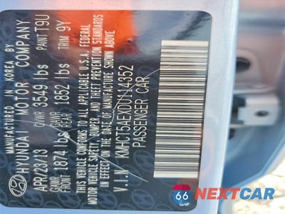 Zdjęcie 12 z 12 samochodu: 2013 HYUNDAI ACCENT GS VIN:KMHCT5AEXDU114352 - miniatura
