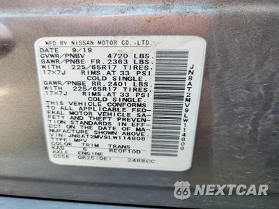 Zdjęcie 12 z 12 samochodu: 2020 NISSAN ROGUE SV VIN:JN8AT2MV9LW114808 - miniatura