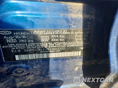 Zdjęcie 12 z 12 samochodu: 2019 HYUNDAI ELANTRA SE VIN:5NPD74LF7KH402222 - miniatura