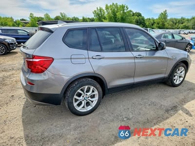 Trzecie zdjęcie samochodu z tyłu: 2013 BMW X3 XDRIVE28I VIN:5UXWX9C55D0A31222 - miniatura