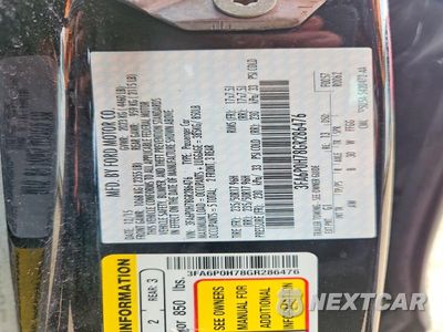 Zdjęcie 12 z 12 samochodu: 2016 FORD FUSION SE VIN:3FA6P0H78GR286476 - miniatura