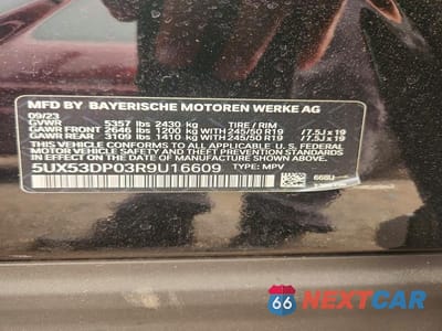 Zdjęcie 13 z 13 samochodu: 2024 BMW X3 XDRIVE30I VIN:5UX53DP03R9U16609 - miniatura