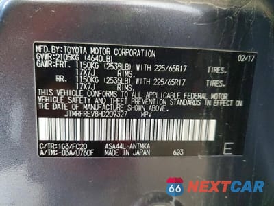 Zdjęcie 13 z 13 samochodu: 2017 TOYOTA RAV4 XLE VIN:JTMRFREV8HD209327 - miniatura