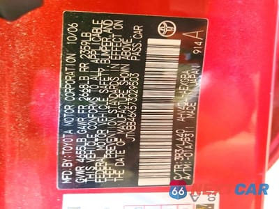 Zdjęcie 12 z 12 samochodu: 2007 TOYOTA CAMRY HYBRID VIN:JTNBB46K573029503 - miniatura