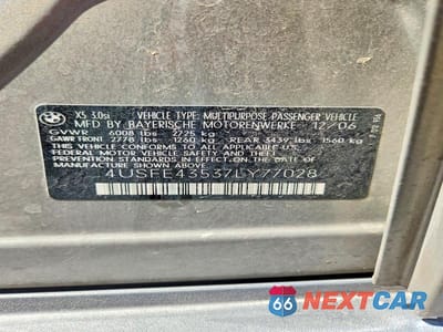 Zdjęcie 13 z 13 samochodu: 2007 BMW X5 3.0I VIN:4USFE43537LY77028 - miniatura