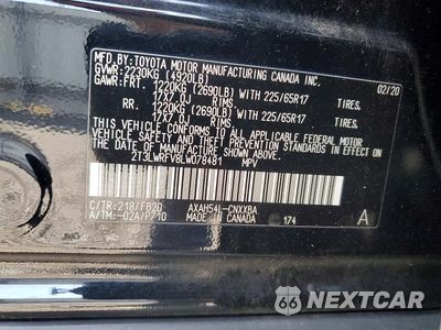 Zdjęcie 13 z 13 samochodu: 2020 TOYOTA RAV4 LE VIN:2T3LWRFV8LW078481 - miniatura