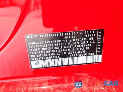 Zdjęcie 12 z 12 samochodu: 2016 VOLKSWAGEN GOLF SPORTWAGEN S VIN:3VWC17AU4GM523322 - miniatura