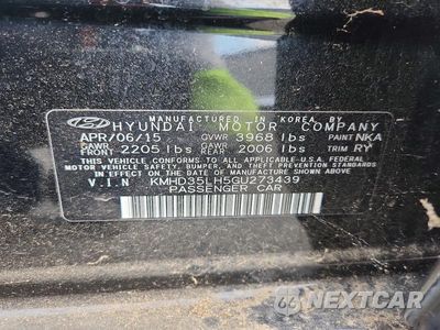 Zdjęcie 13 z 13 samochodu: 2016 HYUNDAI ELANTRA GT BASE VIN:KMHD35LH5GU273439 - miniatura