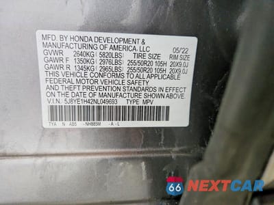 Zdjęcie 13 z 13 samochodu: 2022 ACURA MDX TECHNOLOGY VIN:5J8YE1H42NL049693 - miniatura