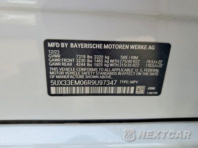 Zdjęcie 13 z 13 samochodu: 2024 BMW X7 M60I VIN:5UX33EM06R9U97347 - miniatura