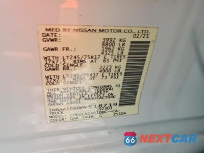 Zdjęcie 12 z 12 samochodu: 2021 NISSAN TITAN XD S VIN:1N6AA1FA0MN518719 - miniatura