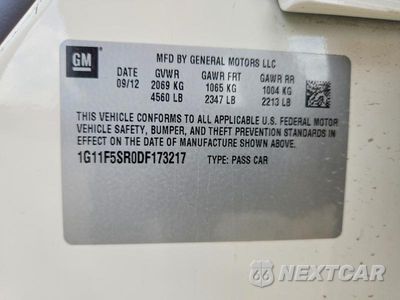 Zdjęcie 12 z 12 samochodu: 2013 CHEVROLET MALIBU 2LT VIN:1G11F5SR0DF173217 - miniatura