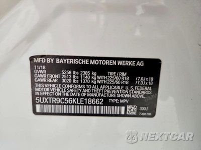 Zdjęcie 13 z 13 samochodu: 2019 BMW X3 XDRIVE30I VIN:5UXTR9C56KLE18662 - miniatura