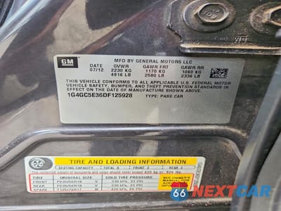 Zdjęcie 12 z 12 samochodu: 2013 BUICK LACROSSE VIN:1G4GC5E36DF125928 - miniatura
