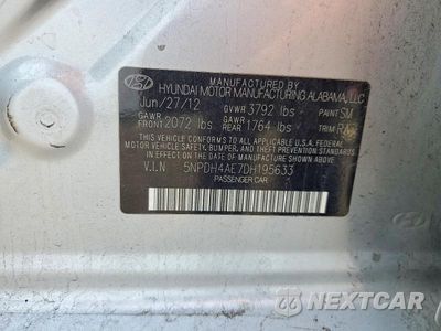 Zdjęcie 12 z 12 samochodu: 2013 HYUNDAI ELANTRA GLS VIN:5NPDH4AE7DH195633 - miniatura