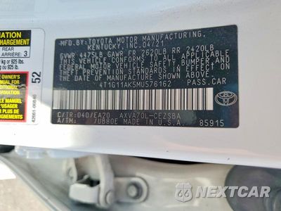 Zdjęcie 12 z 12 samochodu: 2021 TOYOTA CAMRY SE VIN:4T1G11AK5MU576162 - miniatura