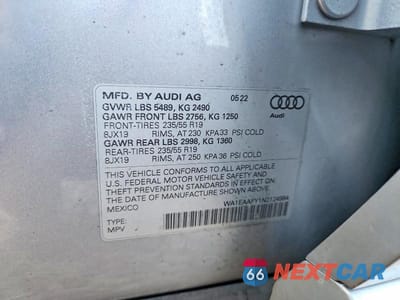 Zdjęcie 13 z 13 samochodu: 2022 AUDI Q5 PREMIUM PLUS 45 VIN:WA1EAAFY1N2124984 - miniatura