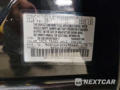 Zdjęcie 12 z 12 samochodu: 2017 NISSAN SENTRA SV VIN:3N1AB7AP6HY389511 - miniatura