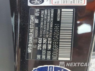 Zdjęcie 12 z 12 samochodu: 2016 MERCEDES-BENZ S 550 4MATIC VIN:WDDUG8FB1GA206961 - miniatura