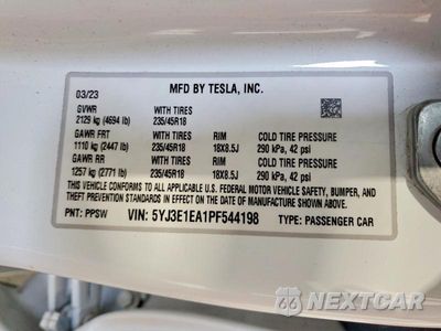 Zdjęcie 23 z 24 samochodu: 2023 TESLA MODEL 3 VIN:5YJ3E1EA1PF544198 - miniatura