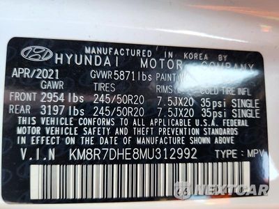 Zdjęcie 14 z 14 samochodu: 2021 HYUNDAI PALISADE CALLIGRAPHY VIN:KM8R7DHE8MU312992 - miniatura