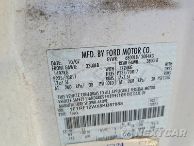 Zdjęcie 12 z 12 samochodu: 2008 FORD F150 VIN:1FTRF12WX8KB87888 - miniatura