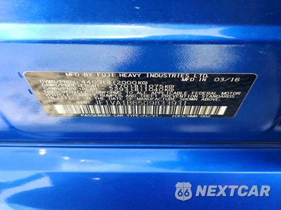 Zdjęcie 12 z 12 samochodu: 2016 SUBARU WRX VIN:JF1VA1B65G9833931 - miniatura