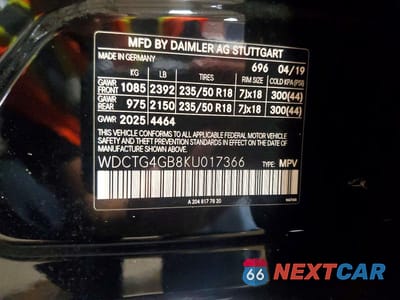 Zdjęcie 13 z 13 samochodu: 2019 MERCEDES-BENZ GLA 250 4MATIC VIN:WDCTG4GB8KU017366 - miniatura