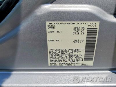 Zdjęcie 12 z 12 samochodu: 2023 NISSAN ALTIMA SV VIN:1N4BL4DV1PN385004 - miniatura