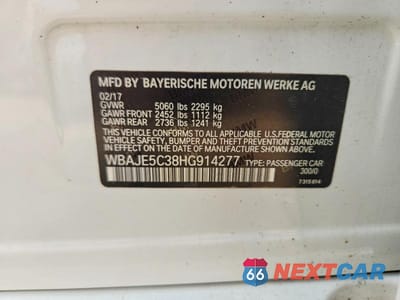 Zdjęcie 12 z 12 samochodu: 2017 BMW 540 I VIN:WBAJE5C38HG914277 - miniatura