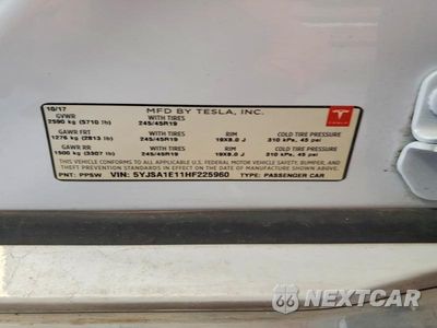 Zdjęcie 12 z 12 samochodu: 2017 TESLA MODEL S VIN:5YJSA1E11HF225960 - miniatura