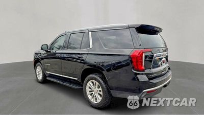 Trzecie zdjęcie samochodu z tyłu: 2022 GMC YUKON SLT VIN:1GKS2BKT7NR237808 - miniatura
