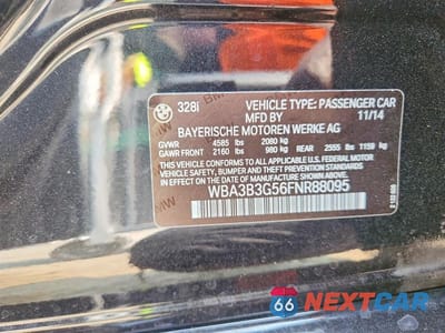 Zdjęcie 12 z 12 samochodu: 2015 BMW 328 XI VIN:WBA3B3G56FNR88095 - miniatura
