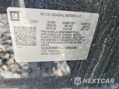 Zdjęcie 12 z 12 samochodu: 2020 CHEVROLET MALIBU LT VIN:1G1ZD5ST5LF045168 - miniatura