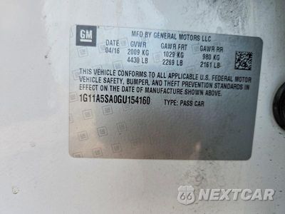 Zdjęcie 12 z 12 samochodu: 2016 CHEVROLET MALIBU LIMITED LS VIN:1G11A5SA0GU154160 - miniatura