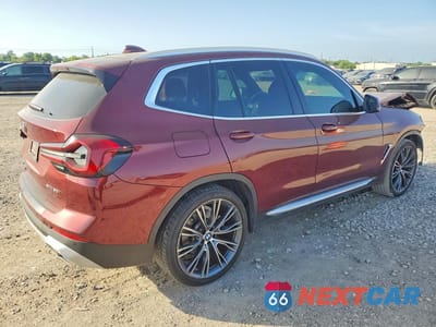 Trzecie zdjęcie samochodu z tyłu: 2022 BMW X3 SDRIVE30I VIN:5UX43DP0XN9N15272 - miniatura