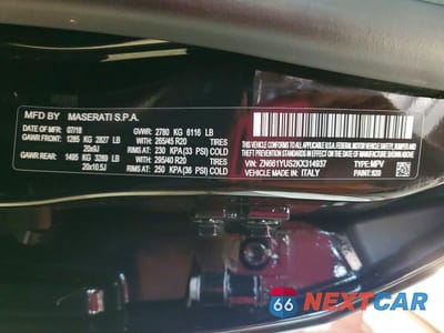 Zdjęcie 13 z 13 samochodu: 2019 MASERATI LEVANTE S SPORT VIN:ZN661YUS2KX314937 - miniatura