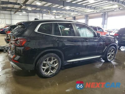 Trzecie zdjęcie samochodu z tyłu: 2022 BMW X3 XDRIVE30I VIN:5UX53DP03N9K73381 - miniatura