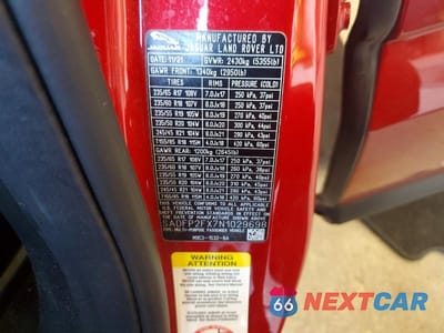 Zdjęcie 13 z 13 samochodu: 2022 JAGUAR E-PACE SE VIN:SADFP2FX7N1029698 - miniatura