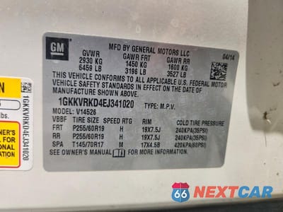 Zdjęcie 13 z 13 samochodu: 2014 GMC ACADIA SLT-1 VIN:1GKKVRKD4EJ341020 - miniatura